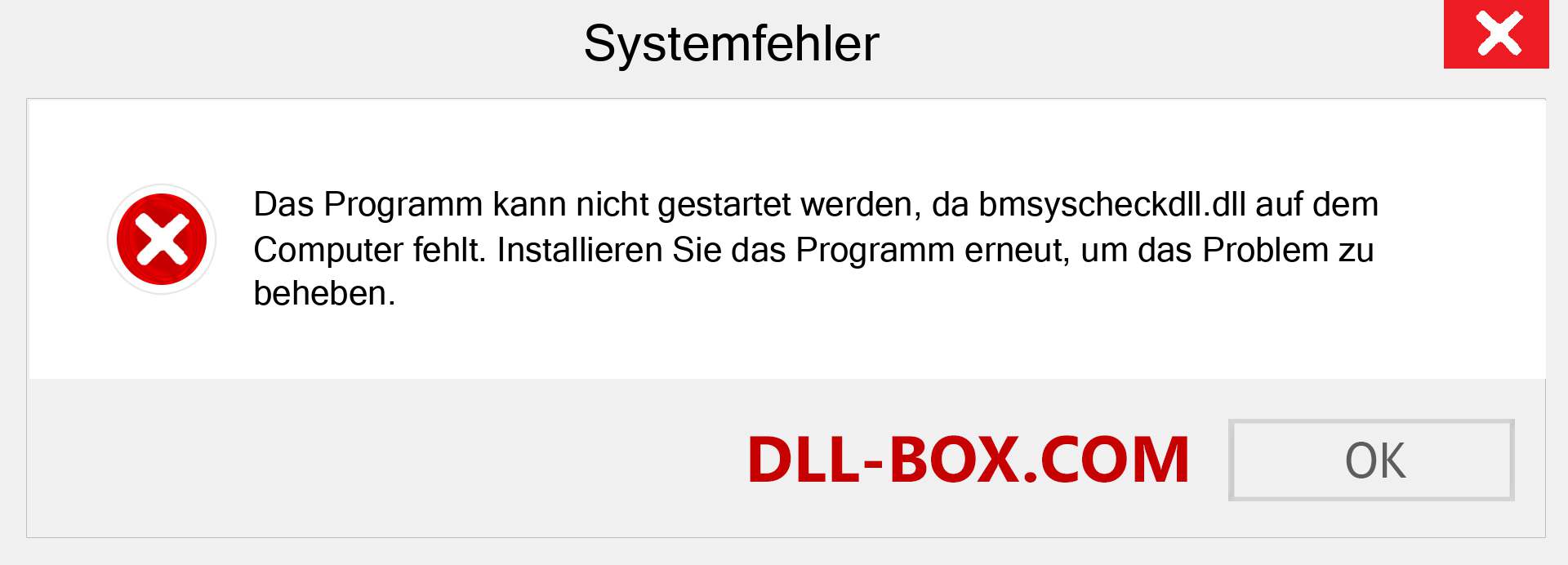 bmsyscheckdll.dll-Datei fehlt?. Download für Windows 7, 8, 10 - Fix bmsyscheckdll dll Missing Error unter Windows, Fotos, Bildern